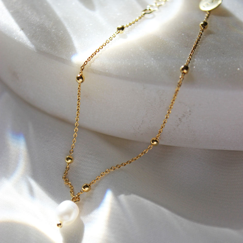 Aria Oxidised Pearl Embellished Bracelet