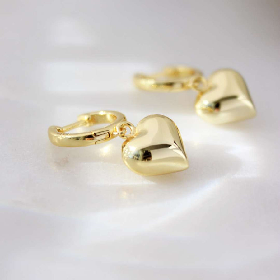 Sophia Heart - Earrings 18k Gold Plate
