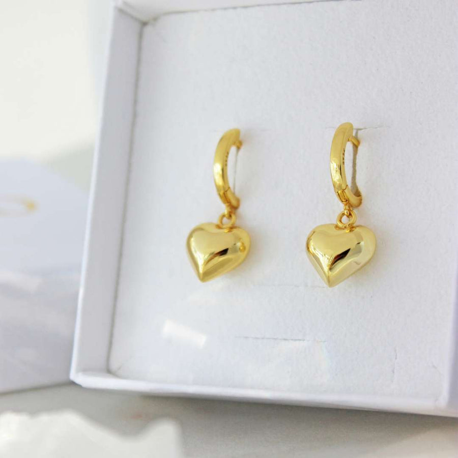 Sophia Heart - Earrings 18k Gold Plate