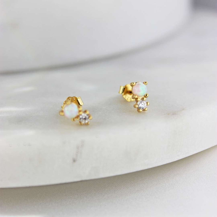 Opal - Earrings 18K Gold Plate