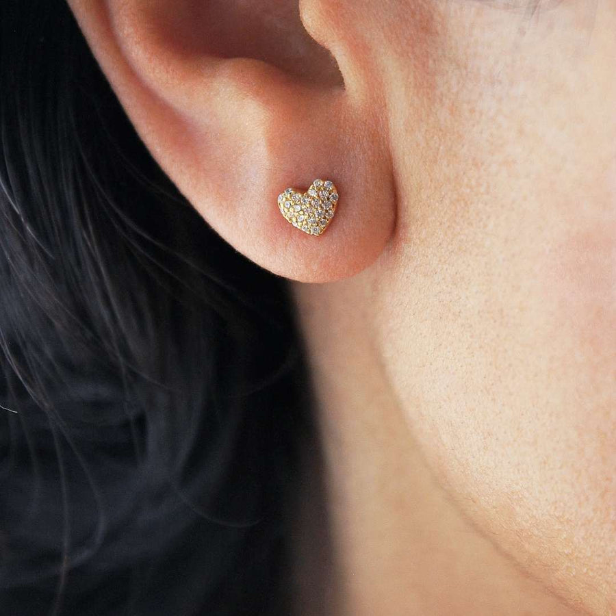 Ava Heart - Earrings 18K Gold Plate Zirconia