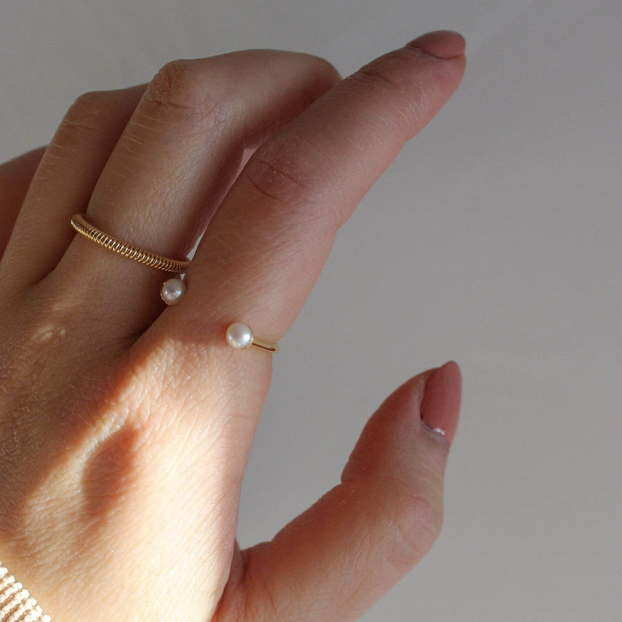 Pearl Wrap - Ring 18k Gold Plate