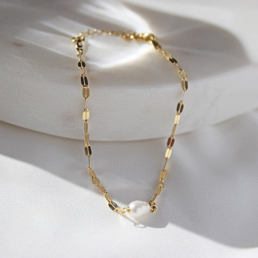 Eloise - Pearl Bracelet 18k Gold Plate