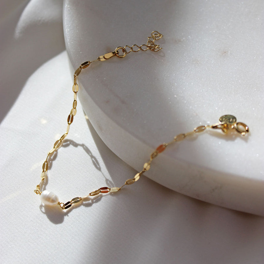 Eloise - Pearl Bracelet 18k Gold Plate