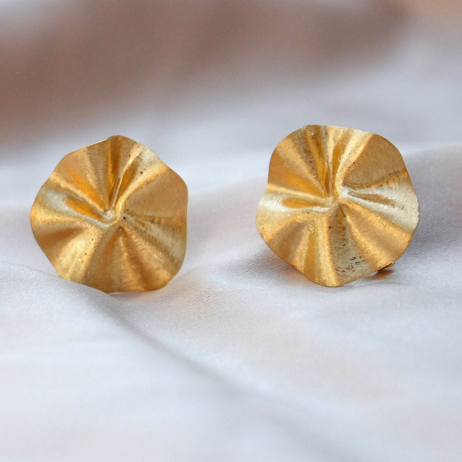 Gold plated earrings 925 recycled silver