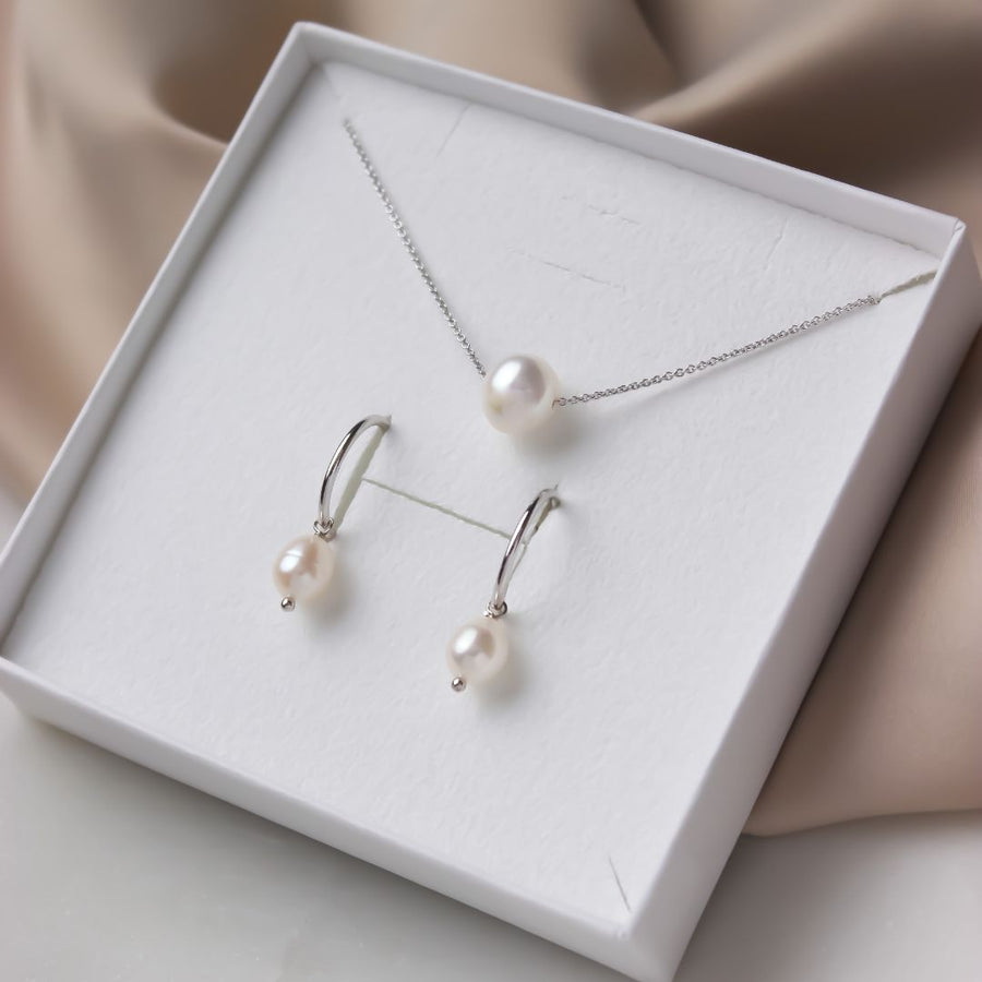 Quinn - Pearl Earrings 925 Silver